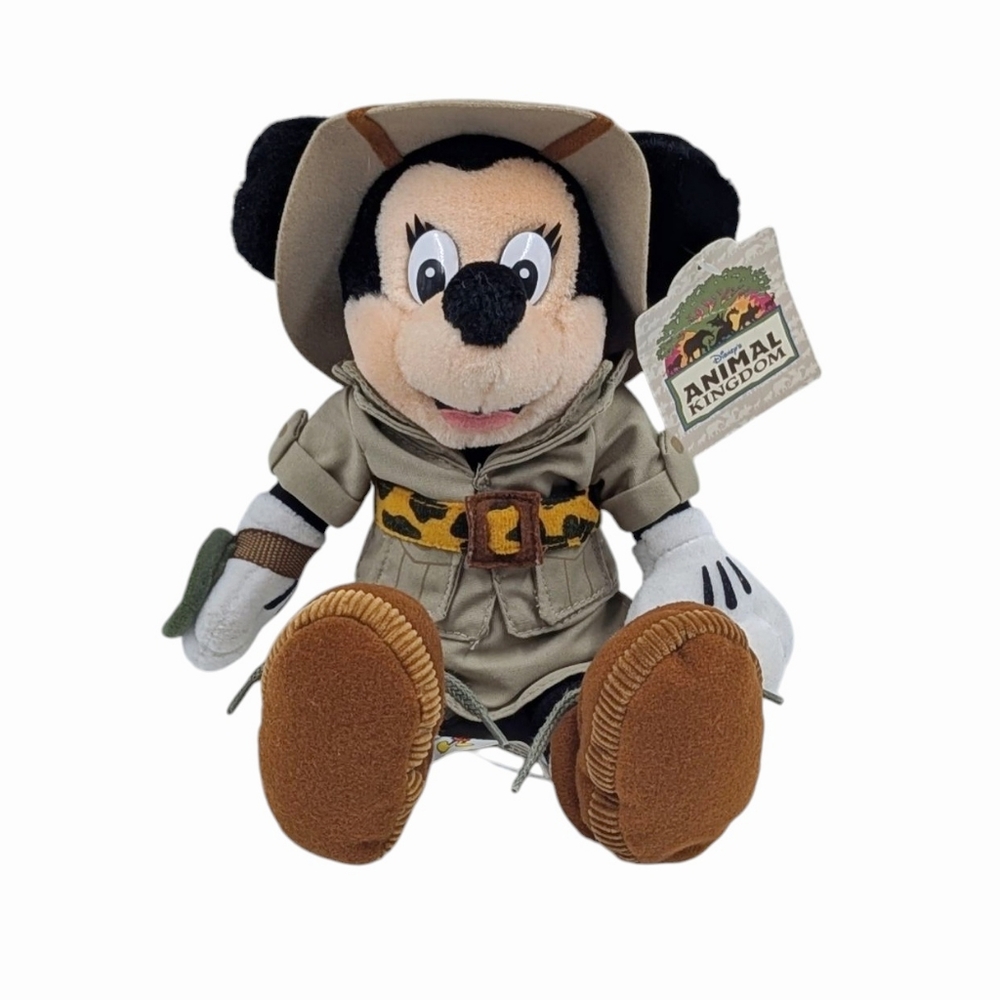 DISNEY Animal Kingdom Safari Minnie Plush Doll NWT